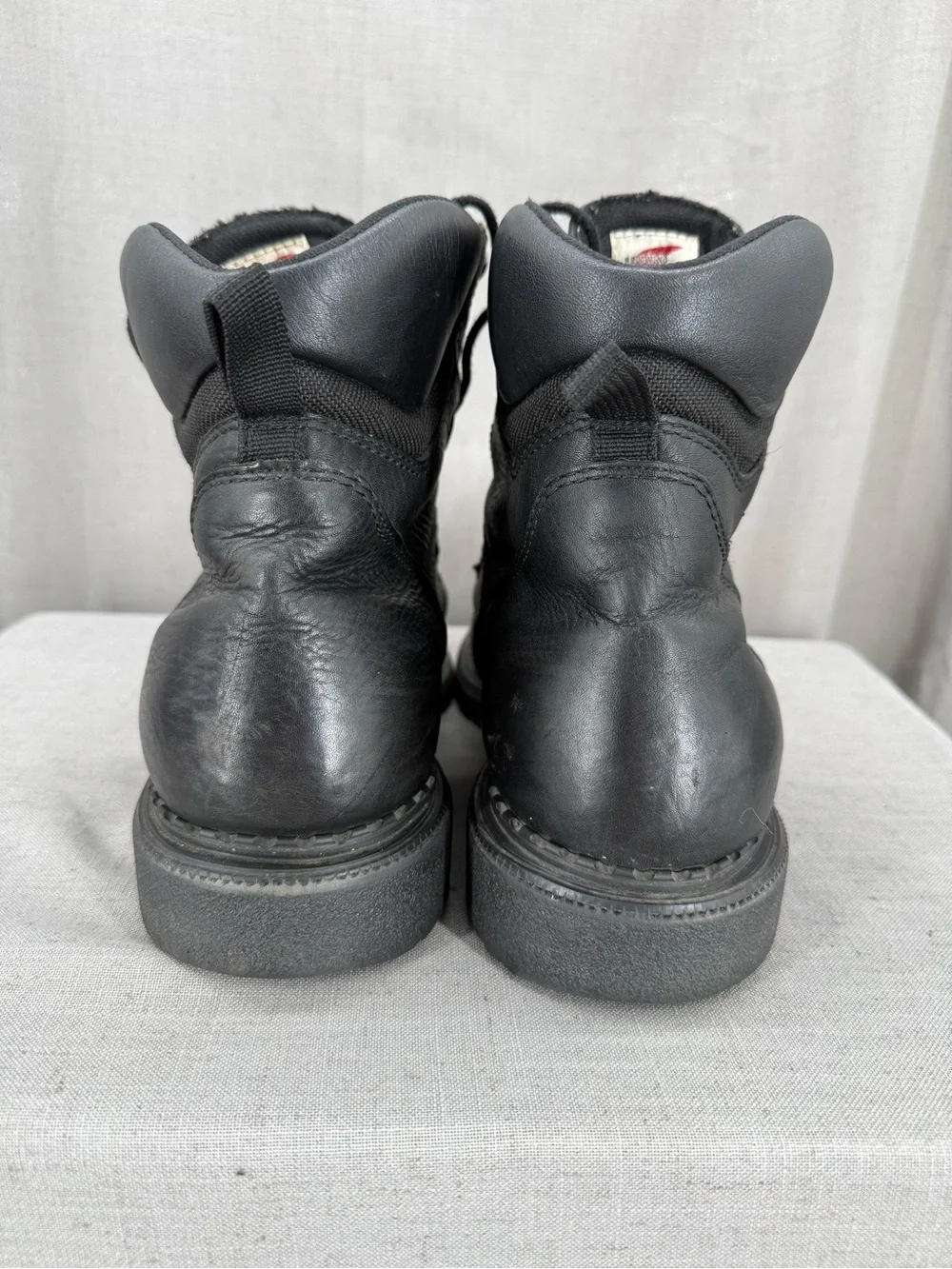 Red Wing 2223 Black Steel Toe Work Safety Boots Sz 10 2008 Made in USA
